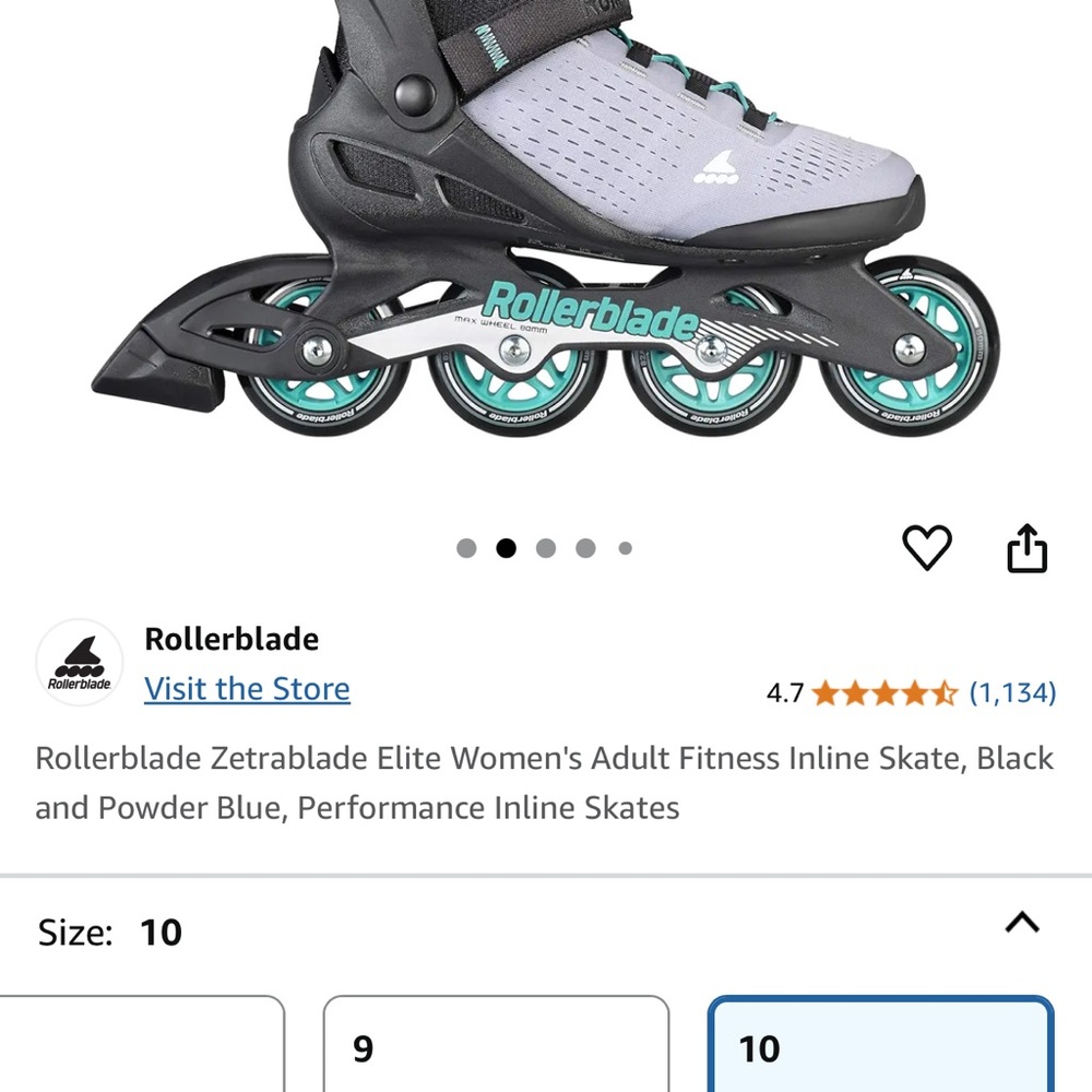 Gray and Teal Inline Skates